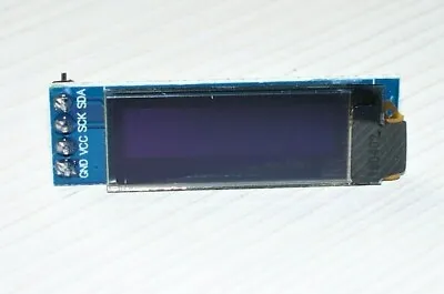 Gotek OLED IIC I2C 0.91  128x32 BLUE OLED LCD Display Module 3.3v 5v / Blue • £4.50