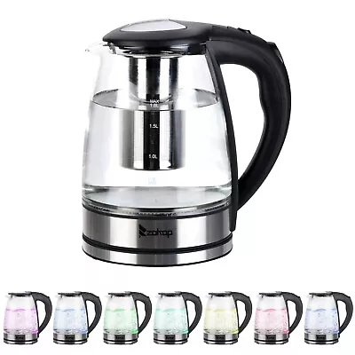 Electric Glass Kettle Color Changing Water 220v 2000w 1.8L • £24.63