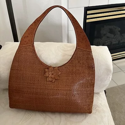 PAOLO MASI Braided Leather HOBO SHOULDER BAG MADE IN ITALY • $45