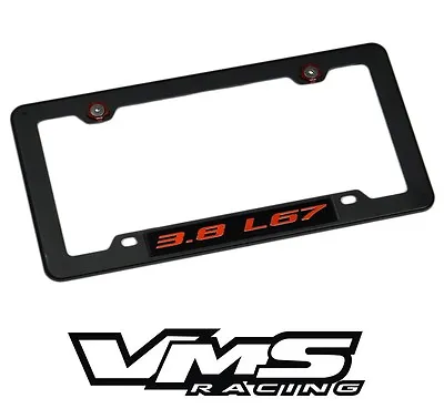 Vms 1 Black License Plate Frame For Chevy 3.8 L67 Rdbk • $20.95