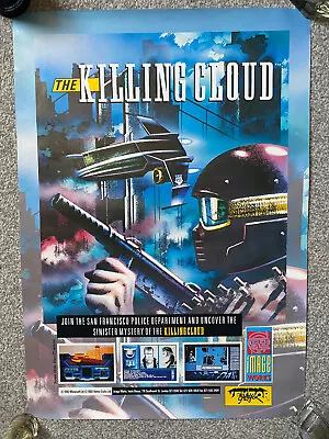 1990 The Killing Cloud Vektor Grafix/Microsoft Gaming Poster Atari/Amiga/MS-DOS • £25