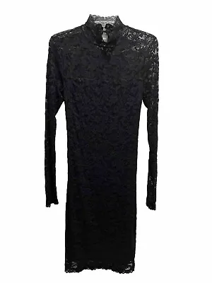 Moda International Long Sleeve Lace Lined Dress Cutout Back Size Large Sexy NWOT • $19.90