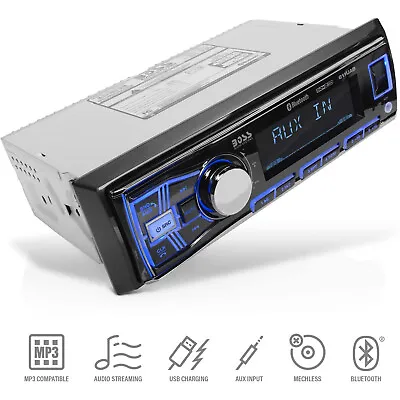 Boss 611UAB Single Din USB/SD AUX Bluetooth Multimedia Radio Car Stereo Receiver • $39.99