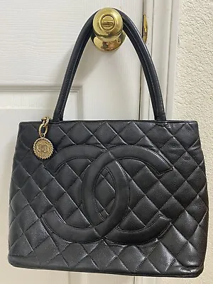 Chanel Medallion  Lambskin  Quilted Leather VINTAGE • $1200
