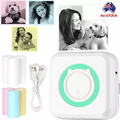 $15.98 • Buy Mini Printer Thermal Photo Portable Wireless Mini Pocket With Rolls Paper Notes~