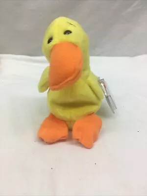 Vintage Ty Beanie Babies QUACKERS  Duck Yellow 1993 Plush Retired • $2.99