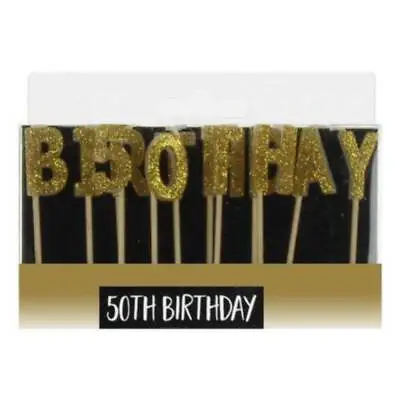 50th Birthday Candles - Gold • £7.95