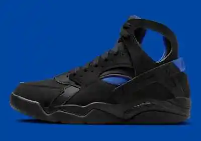 Nike Air Flight Huarache Black Lyon Blue Retro OG Sneakers FD0188-002 Mens Size • $119.97