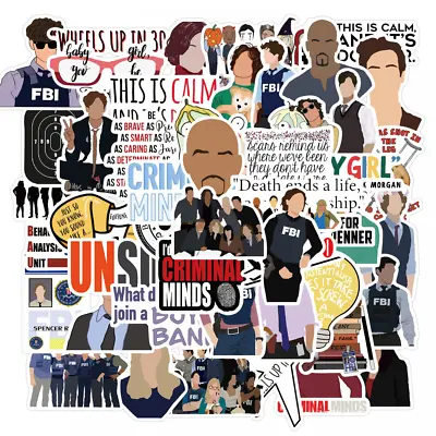 £4.79 • Buy 50pcs Criminal Minds TV Show Kids Toys Notebooks Guitar Phone Case Wall Stickers