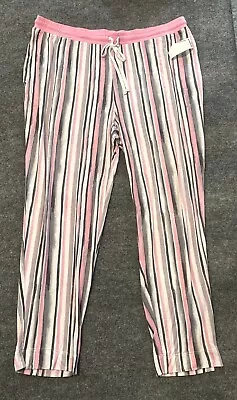 NWT VERA BRADLEY Pink/grey PJ PAJAMA PANTS - SIZE LARGE • $19.99