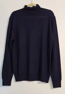 Bartolini Merino Wool Blended Turtleneck Long Sleeve Sweater Blue XL Made/Italy • $59.99