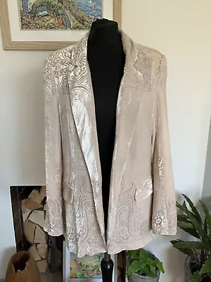 Stunning RARE Zara Pink Washed Out Mulberry Silk Velvet Blazer Jacket - Size M • $111.89