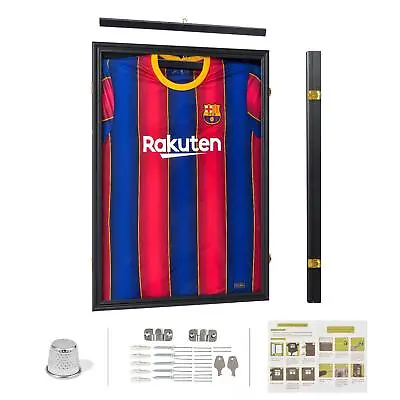 Jersey Display Case Shirt UV Pro Resistant Acrylic Hanger Football Basketball • $48.99