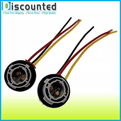 2X 1157 2057 2357 Socket Adapter Harness Wiring For Turn Signal Light Bulb • $8.03