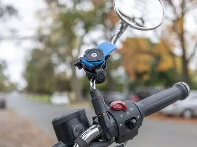 Motorcycle Mirror Phone Mount Holder And Shock Absorber For Scooters And Bicycle • $12.43