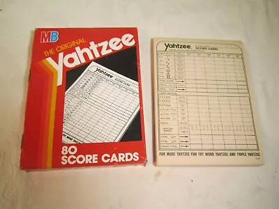 Vintage 1982 Milton Bradley The Original Yahtzee 80 Score Cards E6100 - Paper • $11.99