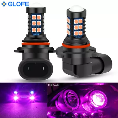 2X HB3 9005 Pink Purple LED Bulbs SMD 3030 High Beam DRL Light Super Bright • $15.96