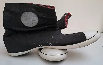 RARE - Converse Soft Black Glitter Boots Cat No 513762 Size: US10 UK7.5 Eur42 • $56