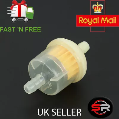 Universal 6MM Motorcycle Small Engine Inline Carb Fuel Filter Ride On Lawnmower • £3.45