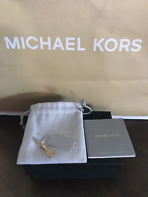 Authentic Michael Kors 14 K Gold Plated Sterling Silver Tassel Charm New $ 70.00 • $14.24