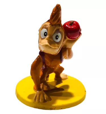 Disney Abu The Monkey On Stand W/ Apples PVC Figure Aladdin Pet Cake Topper • $8.75