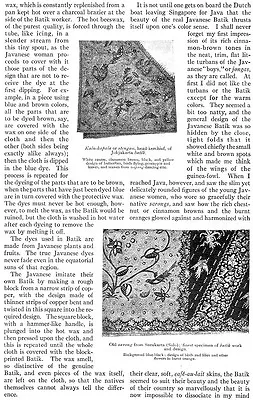 Javanese Batik Designs JOKARTA Head Kerchief SARONG Surakarta 1918 Article • $26.99