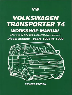 $37.95 • Buy Volkswagen Eurovan Vw Transporter T4 Diesel Shop Manual Service Repair Book T4