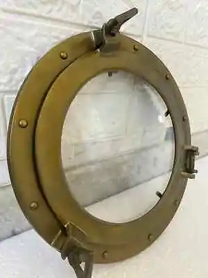 Brass Antique Boat Porthole Window Door Window Glass Porthole- Porthole Window • $289.79