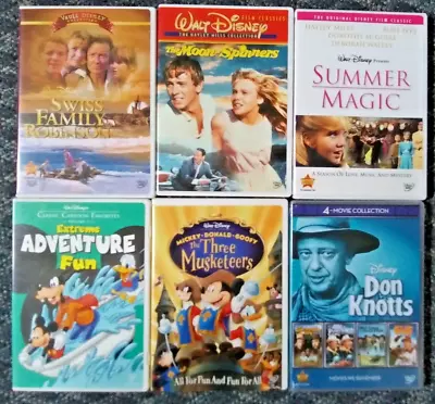 Lot Of 6 Older Vintage Disney Classic Movies & Cartoon DVDs 1960 - 1970 • $29.99