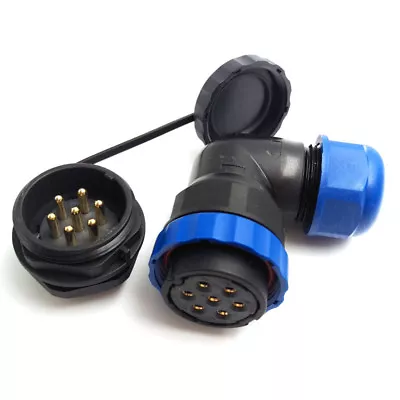 SD28 7pin Waterproof Wire Connector Plug SocketLED Light Power Cable Connector  • $5.70