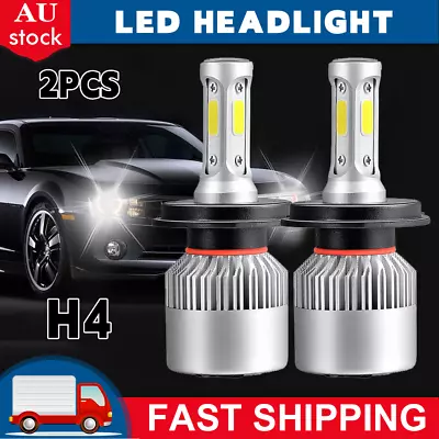 2x LED H4 Headlight Globes Bulb Car Light Headlamp High Low Beam Conversion Kit • $12.95