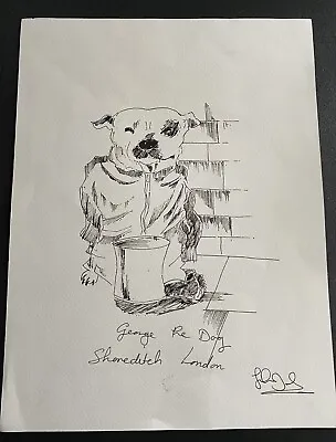 JOHN DOLAN (b.1971) Original Pen Sketch 'George The Dog' 2016 • £125