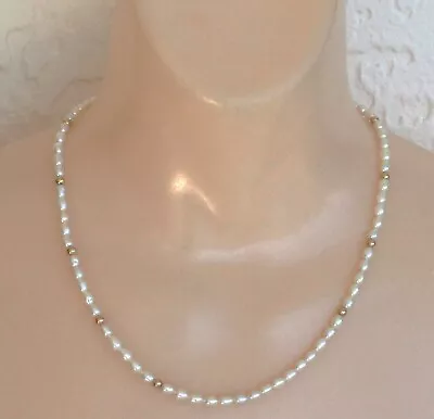 Vintage 18 L Cultured Pearls Necklace And 14/20 GF Clasp-unused • $19