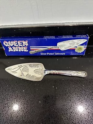 Vintage Mayell Queen Anne Silver Plated Pastry Cake Slice Stone Finish On Bottom • £9.99