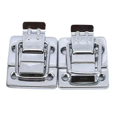 1pc Hotel Clasp Door Buckle Hardware Padlock Latch Cupboard Security Chrome LA • £2.77