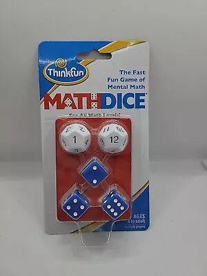 ThinkFun Math Dice Fun Game That Teaches Mental Math Skills To Kids Age 8 And Up • $8.49