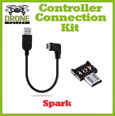$28.86 • Buy DJI Spark Custom OTG Cable - 90° Controller Connection Kit - Drone Valley Kit
