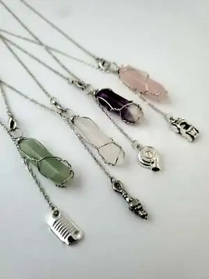 Crystals And Car Part Necklaces - Automotive Race Mechanic Jewelry • $38.99