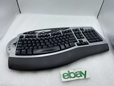 Microsoft Wireless Comfort Keyboard 1.0A Model 1027 Black Silver Ergonomic • $24.99