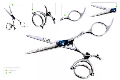 Supreme 5.5   Titanium Swivel Thumb Hairdressing ScissorsBarber Shears 440C • $51.74