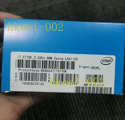 £105.32 • Buy *NEW*Intel Core I7-3770K 3.5GHz LGA1155 4Core 8M 5 GT/s CPU Processor