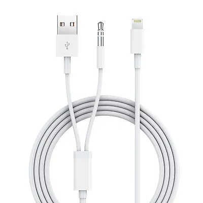 $12.99 • Buy IPhone Aux Cable For IPhone 14 Plus 13 12 11 Pro Max XR 8 Charging USB Data Cord