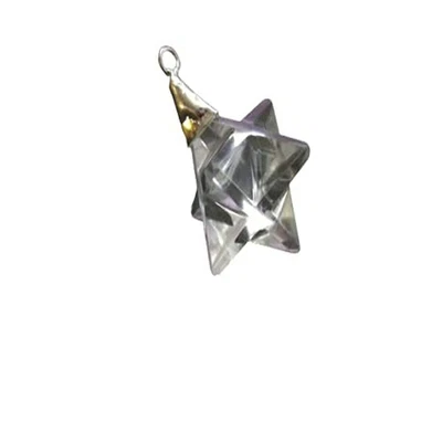 £14.76 • Buy Jet Crystal Quartz Merkaba Pendant 1 Inch Star Free Booklet Jet International