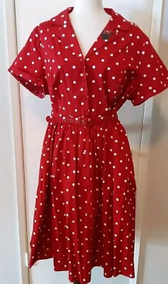 Torrid X Disney Women's Plus Minnie Mouse Polka-Dot Swing Dress Red Size 18 • $49.95