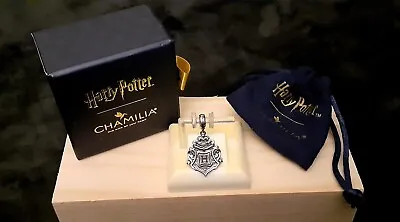 Chamilia Harry Potter Swarovski Crystal Hogwarts Crest Sterling Silver Charm.  • £50