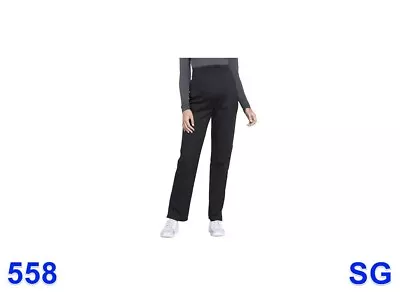 Cherokee Women Scrubs Pant Workwear Maternity Straight Leg Black Medium • $26.39