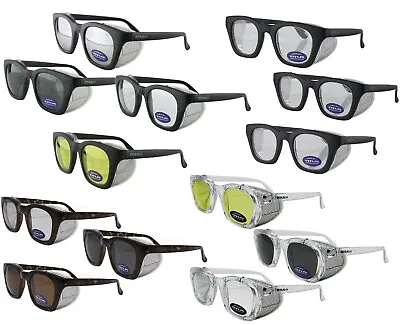 Titus G12 Retro Safety Glasses W/ Side Shields Z87 Ansi DOT Motorcycle Shooting • $12.99