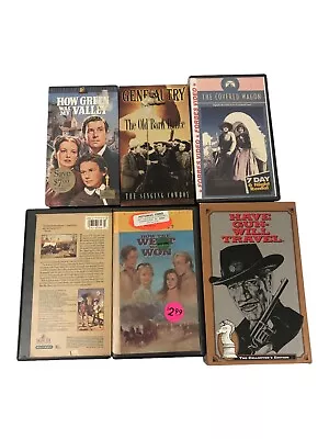 Western VHS Lot: How The West Was Won The Covered Wagon Have Gun Will Travel • $12.95