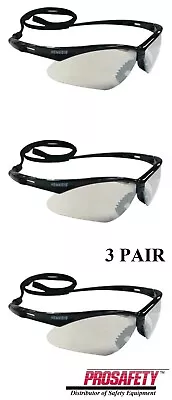 3- KleenGuard NEMESIS 25685 Indoor Outdoor I/O Mirror Protective Safety Glasses • $15.69