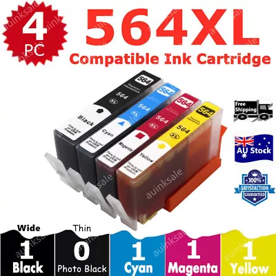 $13 • Buy 4x Non-OEM HP564XL Ink Cartridge For HP 3520 4620 5510 5520 6510 6520 7510 564XL